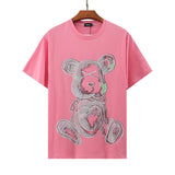 We11 Done T Shirts Cartoon Bear Print Loose Large Size Men and Women Same Style