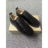 Louboutin-style red bottom shoes european station cl rivet shoes casual sneakers sneakers fashioneasiest for match loafers genuine leather shoes