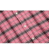 Unisex Shirts Our Legacy Pink Checked Loose Shirt