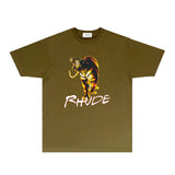 Rhude T Shirts Printed Trendy Pure Cotton
