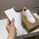 Louboutin-style red bottom shoes european station cl men's shoes rivets red bottom sneakers easiest for matchtrendy rivets couple style casual european goods