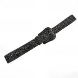 Hip-hop punk rhinestone belt skull dark style