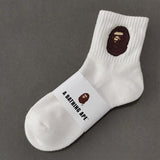 Bape Socks Male Female Medium Tall Tube