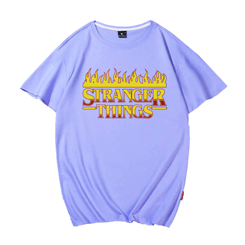 Stranger Things T Shirt Women's Summer Stranger Things Stranger Things Crew Neck Cotton T-shirt