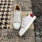 Louboutin-style red bottom shoes european station cl electric embroidery rivets red bottom sneakers easiest for matchtrendycouple style casual shoes guangdong