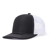 Trendy flat brimmed hat summer mesh breathable