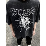 Mens Vintage T-Shirts VINTAGE Old Printed Crew Neck Short Sleeve T-Shirt