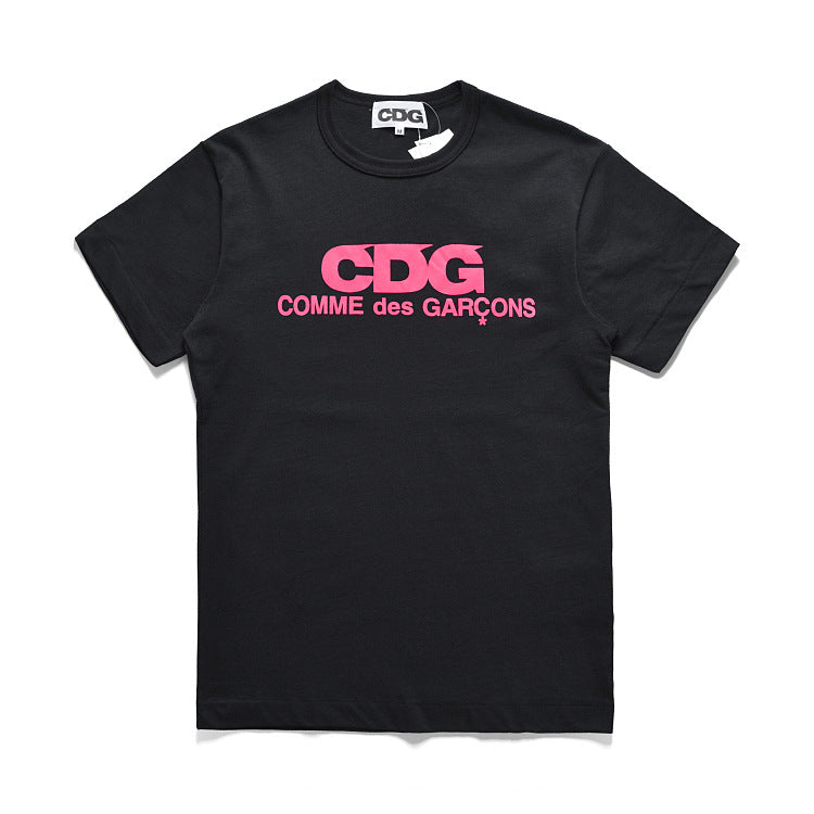 CDG Be Kind T Shirt Play Peach Heart Unisex Wear Limited Fluorescent Color Short Sleeve T-shirt
