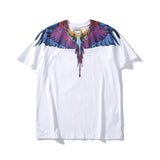 Marcelo Burlon T Shirt Purple and Blue Wings Pattern Same Style for Men and Women