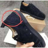 Louboutin-style red bottom shoes exportacl red bottom shoes rivets men's toe nails clcouple women's shoes rhinestone casualtrendy sneakers