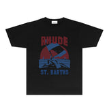 Rhude T Shirts Printed Trendy Pure Cotton