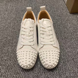 Louboutin-style red bottom shoes european station cl electric embroidered red bottom men's shoes black embroiderlow ankle shoes flatscasual shoes
