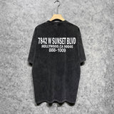 Amiri washed t-shirt smoke gray wolf printing short sleeve
