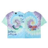 Men Vintage T-Shirts Vintage Washed Old Graffiti Loose Crew Neck Short Sleeves