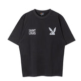 Men Vintage T-Shirts Vintage Washed Old Graffiti Loose Crew Neck Short Sleeves