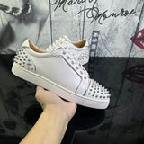 Louboutin-style red bottom shoes european station cl electric embroidery rivets red bottom sneakers easiest for matchtrendycouple style casual shoes guangdong