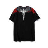 Marcelo Burlon T Shirt MB Wings Pattern Pure Cotton Men and Women Same Style