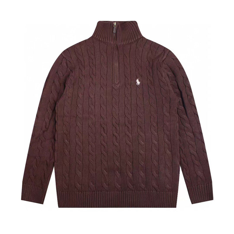 Ralph Lauren Knitted sweaters RL Ralph Pony Standard Vintage Half Zip Sweater Loose Lazy Wind Knitted