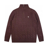 Ralph Lauren Knitted sweaters RL Ralph Pony Standard Vintage Half Zip Sweater Loose Lazy Wind Knitted