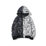 Shark Print Hoodie Multicolor Jacket Coat For Men And Women
