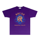 Rhude T Shirts Printed Trendy Pure Cotton