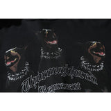 Kanye West Sunday Service Hoodie Autumn And Winter Doberman Pinscher Vintage Print Distressed Fog Hoodie