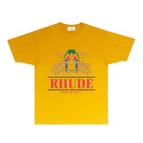 Rhude T Shirts Printed Trendy Pure Cotton