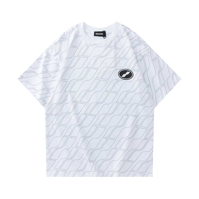 We11 Done T Shirts We11done Line Printing Men's and Women's Same Summer