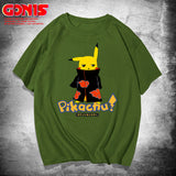 Men and Women Pokemon Pikachu T Shirt Y Pikachu Short Sleeve T-shirt