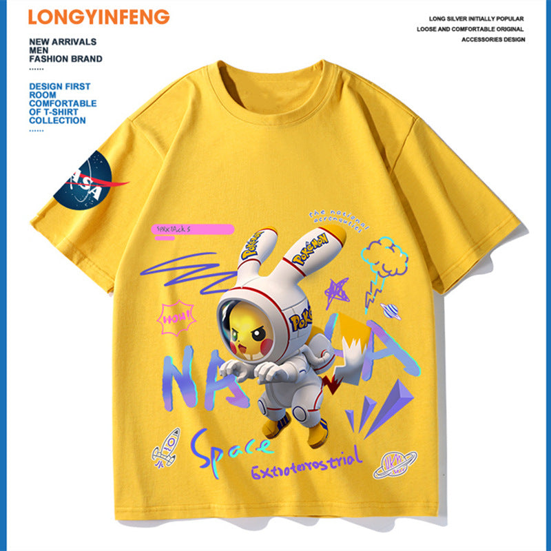 Men and Women Pokemon Pikachu T Shirt 3D Printing Bao Ke Meng Graffiti