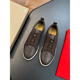 Louboutin-style red bottom shoes cl red bottom shoes men genuine leather loafers flatsplaid business leather shoes abrasion resistanteasiest for matchcasual men's shoes