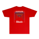 Rhude T Shirts Printed Trendy Pure Cotton