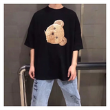 Palm Angels T Shirts Palm Angels Broken Bear Letter Print Men's and Women's Short Sleeve