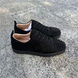 Louboutin-style red bottom shoes cl men's shoes electric embroidered red bottom white shoes breathable sneakers men's shoes flatscasual shoes crescent shoes