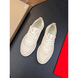 Louboutin-style red bottom shoes cl red bottom shoes men's fly woven patchwork genuine leather sneakers casualcasual breathable tie backlow ankleexport men's shoes