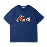 Palm Angels T Shirts Palm Angels Love Teddy Bear Printed Short Sleeve T-shirt