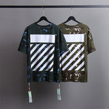 Off White T Shirts Tie-Dye Process Loose Men'S And Women'S Same Style Pure Cotton Short Sleeves