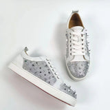 Louboutin-style red bottom shoes cl andgz men's shoes cowhide low-top women's shoes sneakers casualeasiest for match rhinestone rivet design casual shoes men's spring