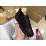 Louboutin-style red bottom shoes european cl style gridsmen's shoes cowhide rivets hot diamond low-top red bottom shoes couple sneakers casualeasiest for match