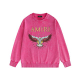 Amiri Distressed Sweatshirt Printed Trendy Pure Cotton