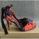 Louboutin-style red bottom shoes high version clbest sellingfrench one-strap sandals socialite elegant rhinestone sexy red bottom high heels open toe high heels