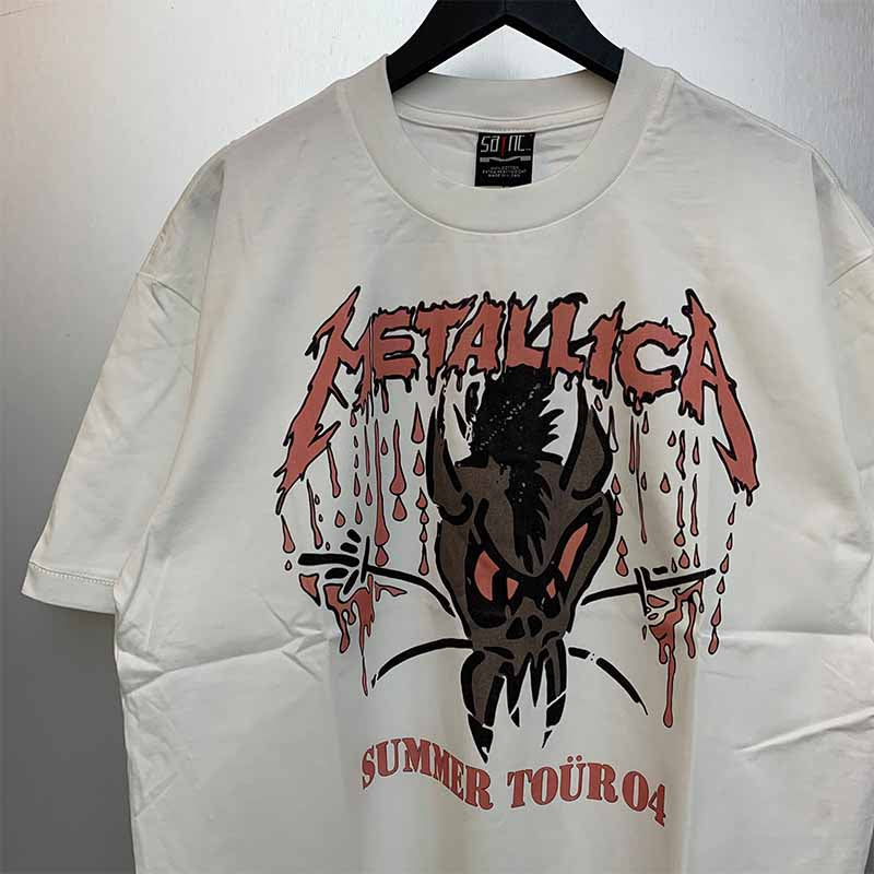 SAINT MICHAEL Vintage T Shirt Metallica Short Sleeve