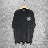 Amiri washed t-shirt artistic word short sleeves