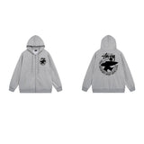 Stussy Hoodie Zip-Up Cardigan Fleece Hooded Sweater