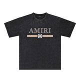 Amiri Washed Distressed T Shirt Printed Trendy Pure Cotton