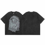 SAINT MICHAEL Vintage T Shirt Direct Spray Washing Water Old Short Sleeve