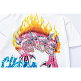 Travis Scott T Shirts Cactus Jack x Utopia Utopia joint name flame dog short sleeve