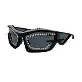Trendy punk glasses y2kretro metal chain