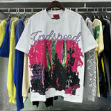 Godspeed T Shirts Western Skull Denim Cactus Print Cotton Casual Short Sleeve Men and Women