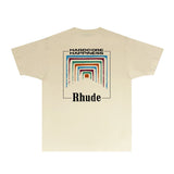 Rhude T Shirts Printed Trendy Pure Cotton